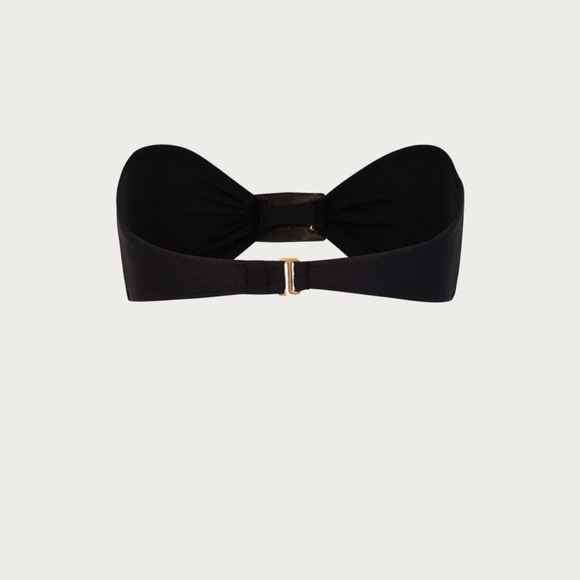 SAME LA Swim Hammer Bandeau Bikini Top - Faux Suede w/Hammered Gold Detail - Picture 3 of 7